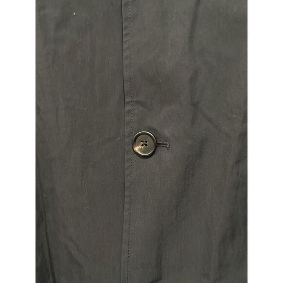 6397 Trench Coat Women’s Medium Black Cotton Nylon Fit Flare Shape Long Sleeves - Picture 10 of 16